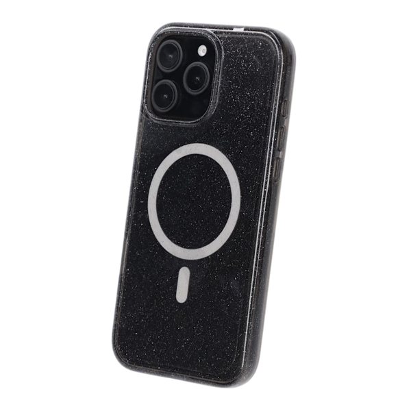 iPhone 16 Pro Max Rvelon TPU Mobile Case with MagSafe - Glitter Black