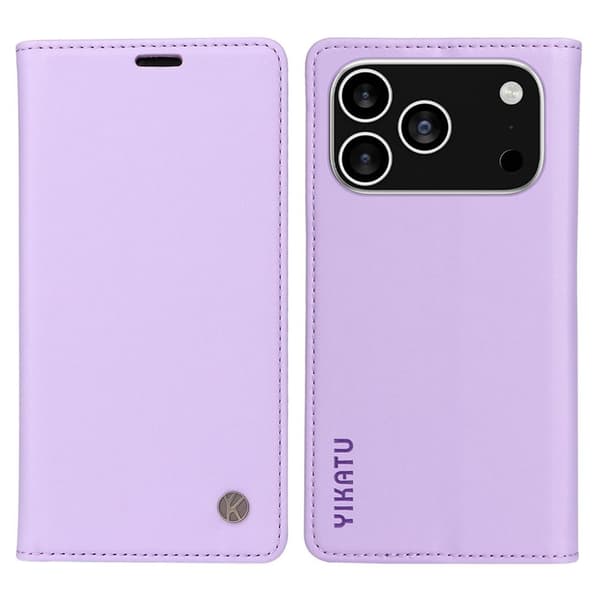 YIKATU iPhone 18 Pro/17 Pro Wallet Cover - Purple
