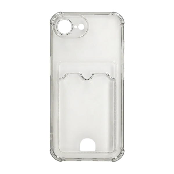 Shockproof Case with Card Holder iPhone 16e - Black