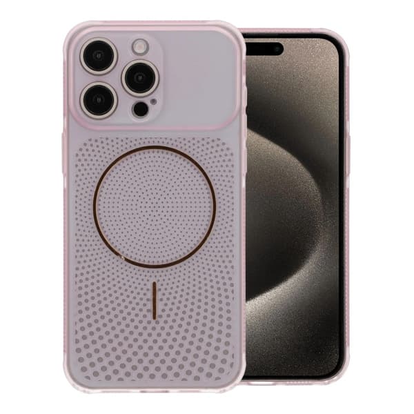Ventilerat Mobilskal med Magsafe till iPhone 15 Pro Max - Rosa