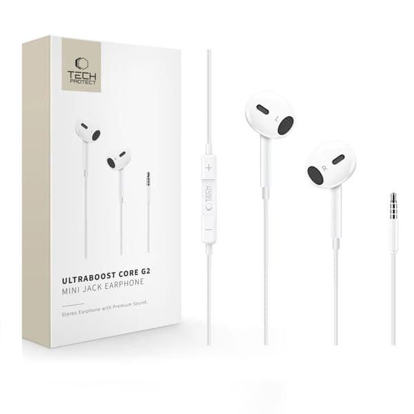 Tech-Protect Ultraboost Core G2 headphones 3.5mm – white