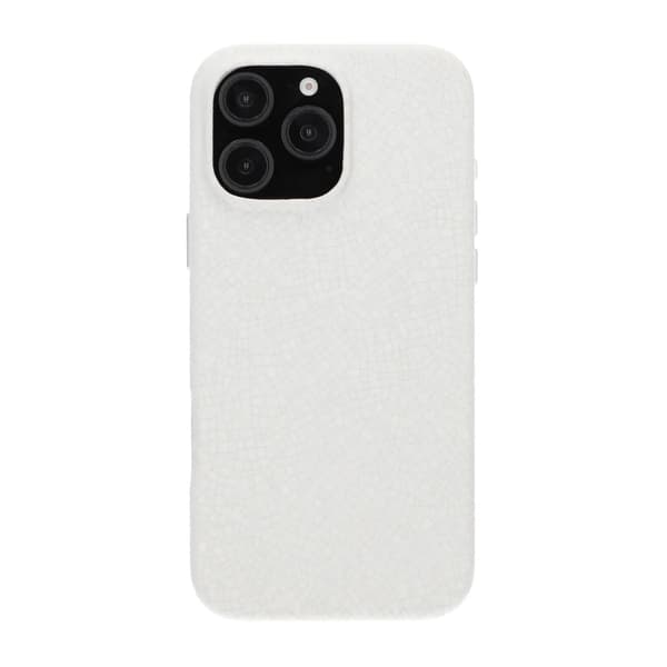 Crystal Grain Full Wrap Magnetic PU Leather Case For iPhone 16 Pro Max White
