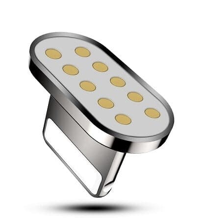 SiGN Magnetkabel Lightning 2.4A 1 m - Silver Svart
