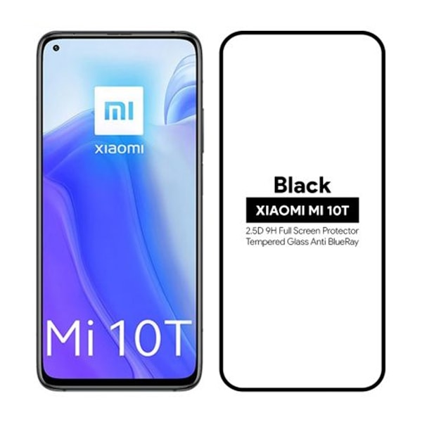 Skärmskydd Xiaomi Mi 10T 3D Härdat Glas - Svart
