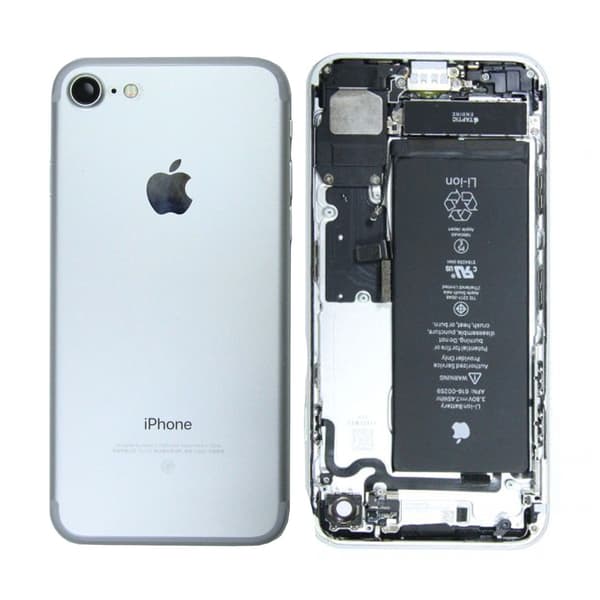 Begagnad iPhone 7 Baksida med Komplett Ram med Batteri (Begagnad) - Silver