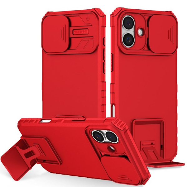 iPhone 16 Plus Case with camera protection - Red