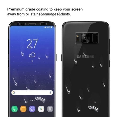 Samsung Galaxy S8 HD skärmskydd fram och baksida Svart