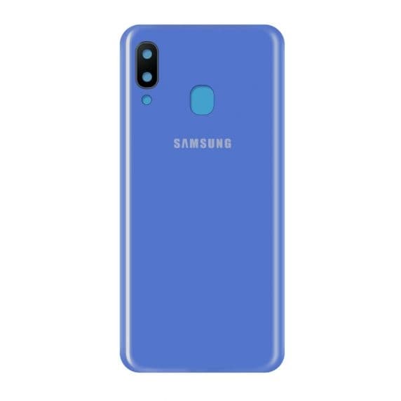 Samsung Galaxy A40 Baksida med tejp  - Blå Svart