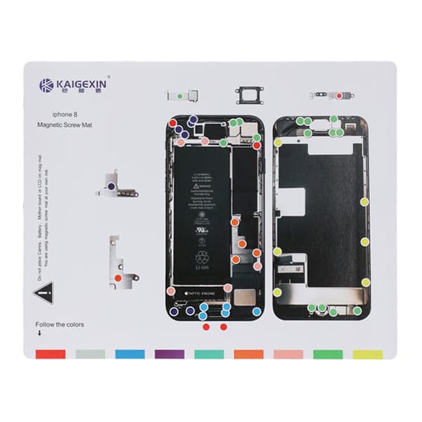 Magnetic screw mat for iPhone 8