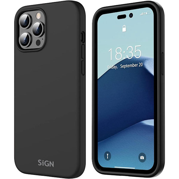 SiGN Liquid Silicone Case for iPhone 14 Pro Max - Black