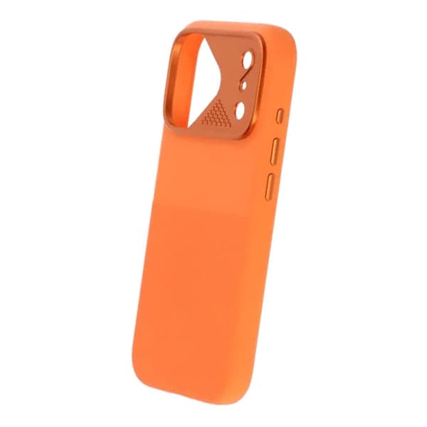 Silikonskal MagSafe med Kameraskydd till iPhone 17 Pro Max - Orange