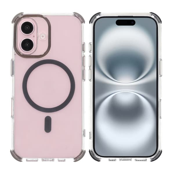 iPhone 16 Rvelon Mobile Case Magnet with Edge Protection - Gray