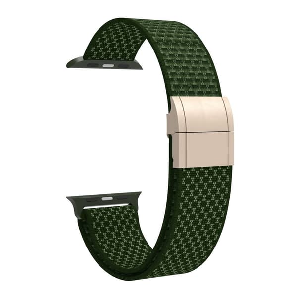 Apple Watch 49/46/44/42mm Nylon Watch Strap Magnetic Closure - Green