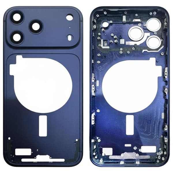 iPhone 17 Pro Max Middle Frame with Camera Lens Cover - Deep Blue