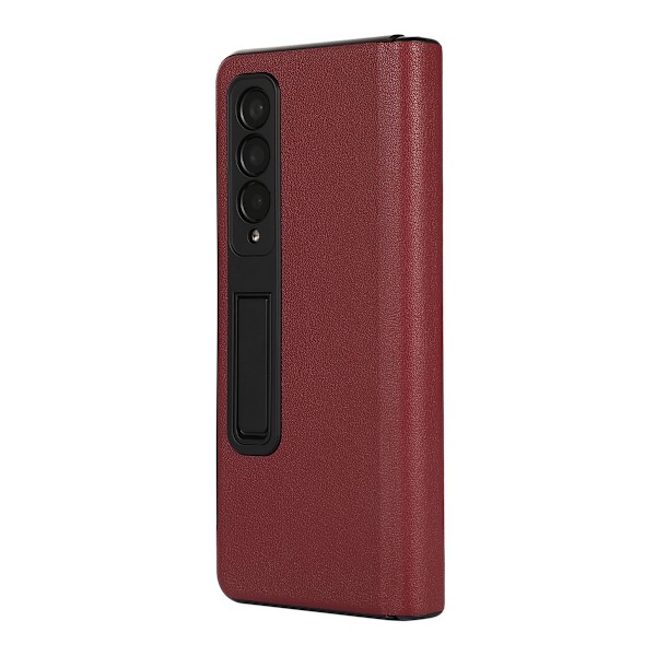 Samsung Galaxy Z Fold 3 Mobilskal Fodral Läder - Röd