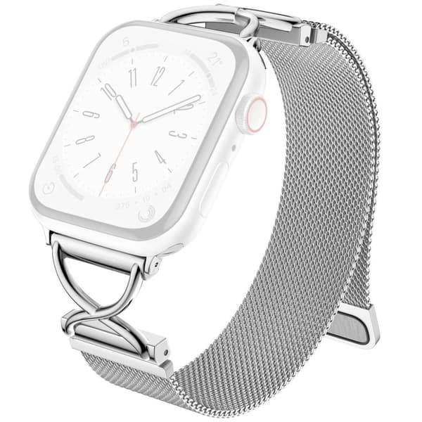 Apple Watch 42/41/40/38mm Milanese Watch Strap - Silver