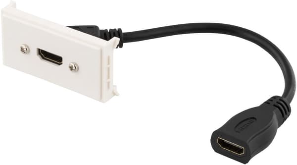 Outlet panel HDMI 1x19-pin female, 0.2m - black