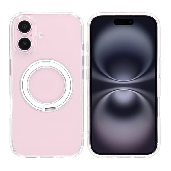 Matte case 360 ​​rotating bracket Mobile Phone Case For iPhone 16 Plus transparent