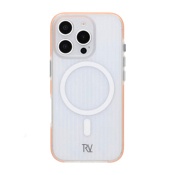 iPhone 16 Pro Mobilskal Korrugerad Magsafe Rvelon - Orange