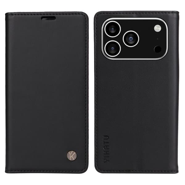 YIKATU iPhone 18 Pro/17 Pro Wallet Cover - Black