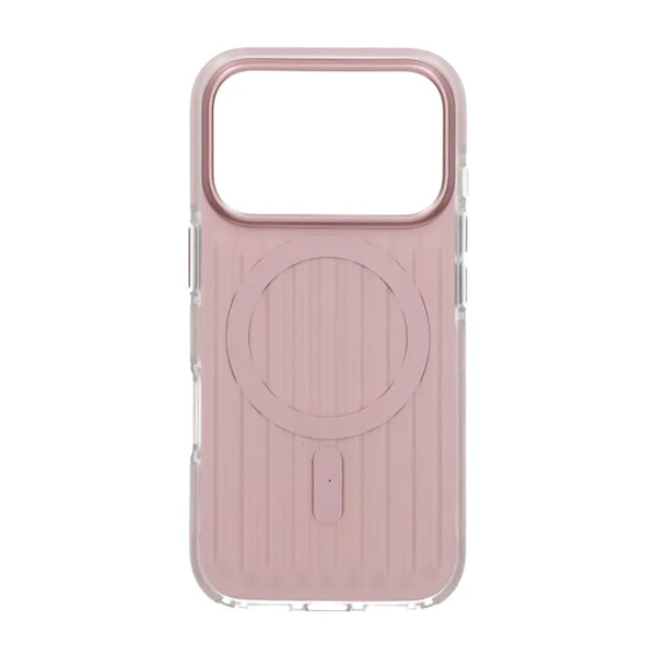 Corrugated Magsafe Mobile Case for iPhone 17 Pro - Pink