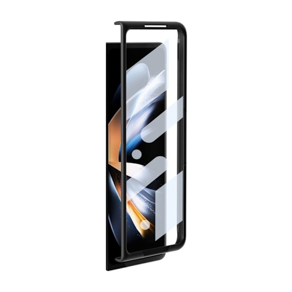 Samsung Galaxy Z Fold 5 Fodral med Transparent Skyddfilm - Blå