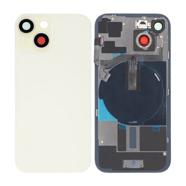 iPhone 15 Back Glass with small parts - Yellow