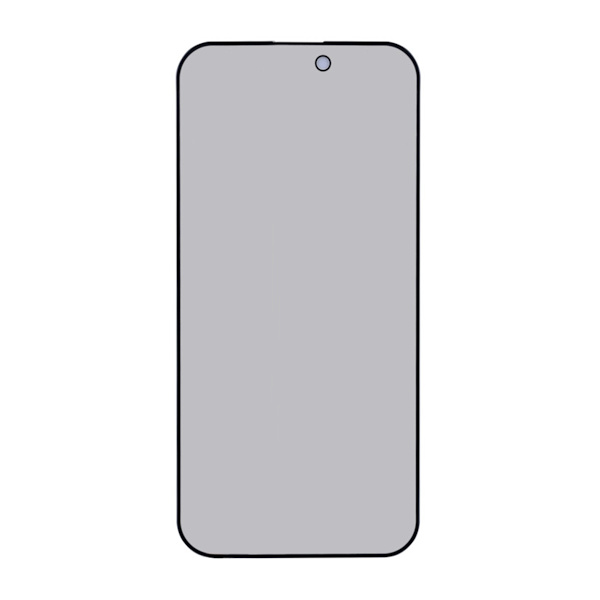 Screen Protector iPhone 16 Pro and 17 Privacy Tempered Glass - Black - bulk