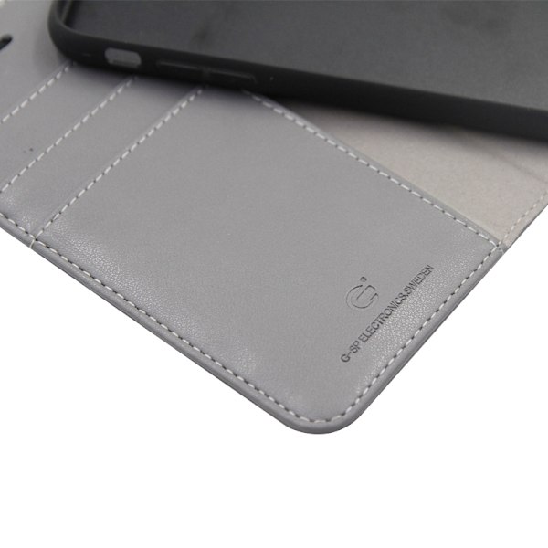 iPhone X/XS Plånboksfodral Magnet Läder med Stativ - Grå