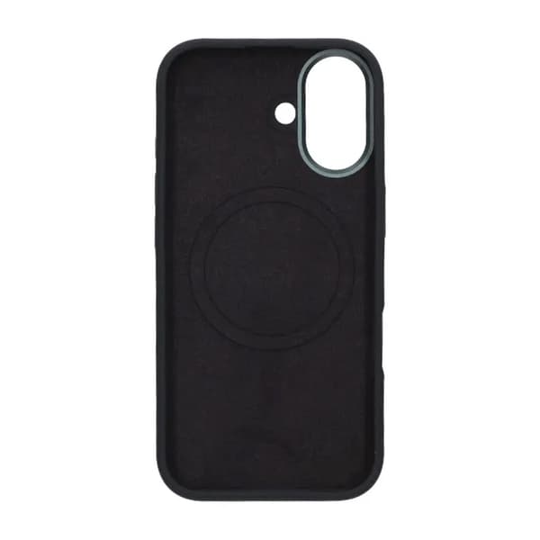 Mobile Case Silicone with Camera Metal Frame for iPhone 17 - Black