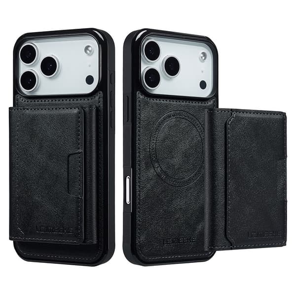 LC.IMEEKE iPhone 18 Pro Max/17 Pro Max MagSafe Case Detachable Wallet - Black
