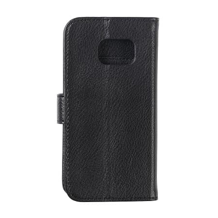 Samsung S7 Edge Plånboksfodral Läder med Stativ - Svart