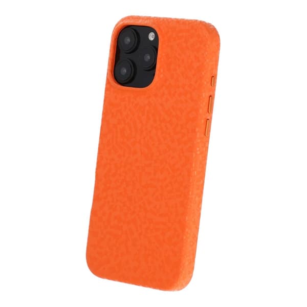 Crystal Grain Full Wrap Magnetic PU Leather Case For iPhone 16 Pro Max Orange