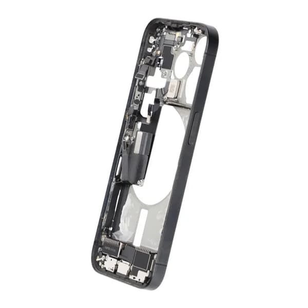Middle frame with small parts for iPhone 15 Pro - Black Titanium OEM
