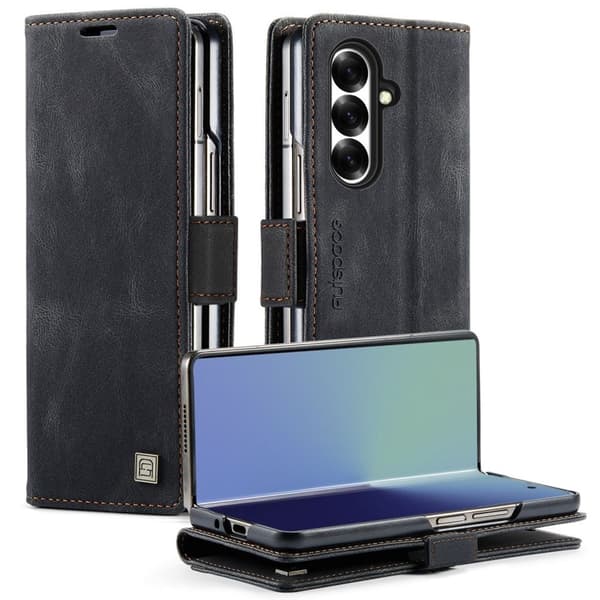 AUTSPACE Samsung Galaxy Z Fold8 Ultra Wallet Cover RFID Blocking - Black