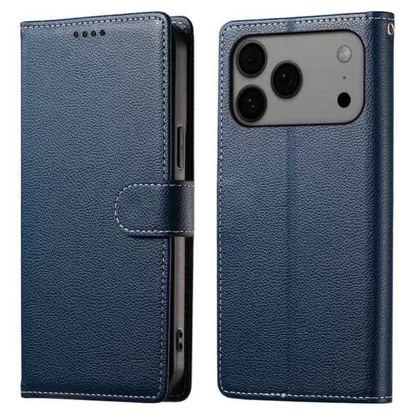 iPhone 18 Pro Max/17 Pro Max Wallet Cover - Dark Blue