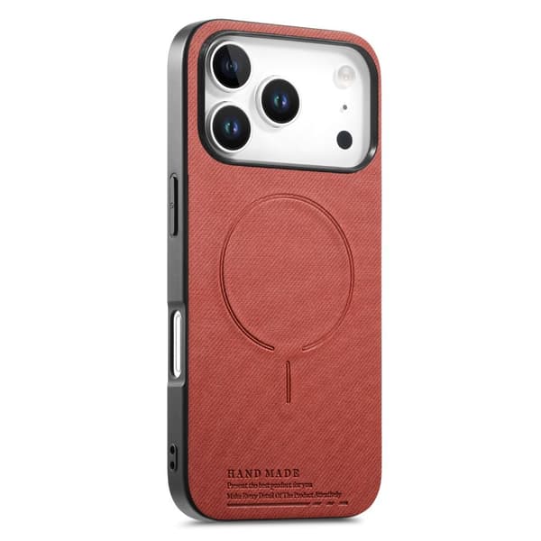 iPhone 18 Pro/17 Pro MagSafe Case with Textile Back - Red