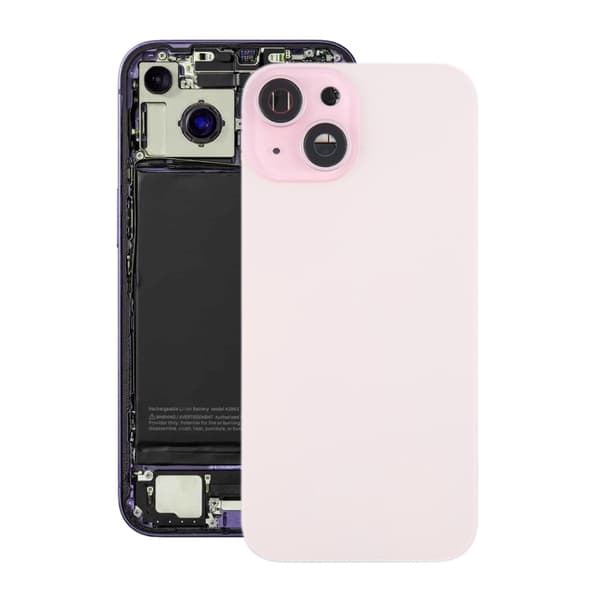 iPhone 15 Plus Back Glass with Magnet and Camera Lens - Pink
