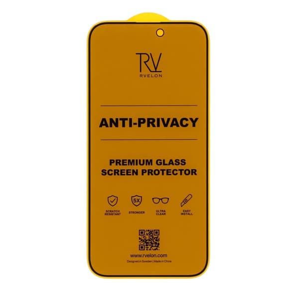Screen Protector for iPhone 15 Pro – Full Cover Privacy Tempered Glass Rv packing no instlation frame