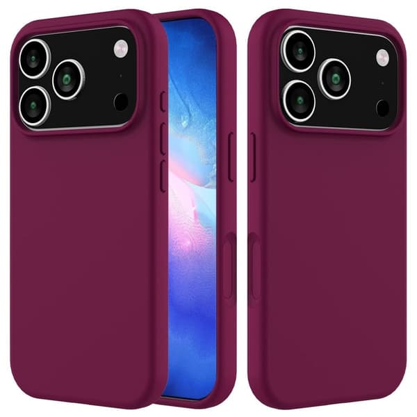 iPhone 18 Pro/17 Pro Silicone Case - Wine Red