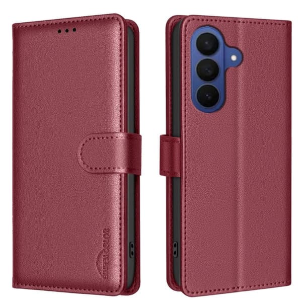BINFEN COLOR Samsung Galaxy A57 5G Wallet Cover RFID Blocking - Red