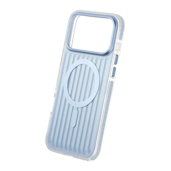 Corrugated Magsafe Mobile Case for iPhone 17 Pro Max - Blue