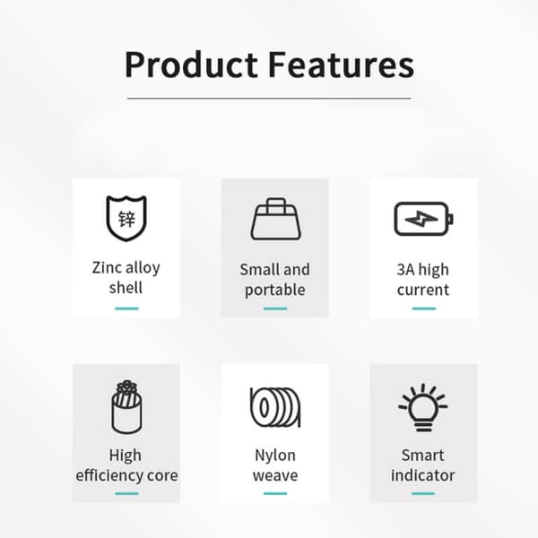SiGN USB till USB-C Kabel, 2m, 3A - Svart