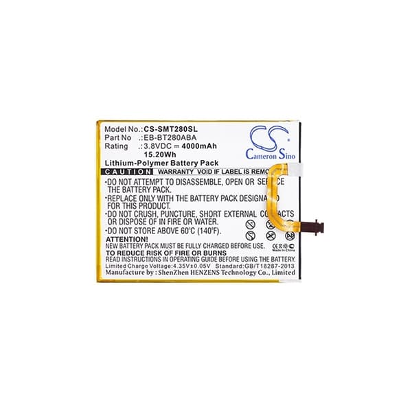 Battery for Battery EB-BT280ABA   Samsung, 3.8V, 4000mAh