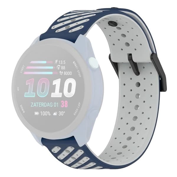 Garmin Forerunner 70/170/170 Music Silicone Watch Strap - Blue/Grey