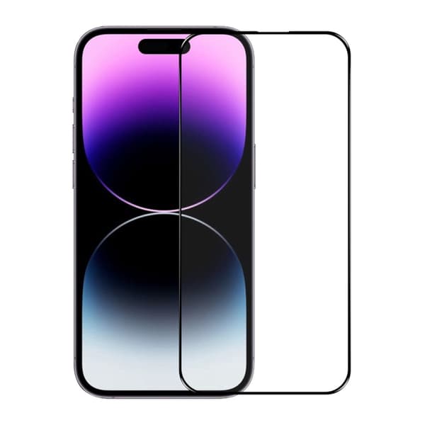 Screen Protector for iPhone 14 Pro/15/16 – 2.5D High Aluminum Tempered Glass Rv packing no instlation frame