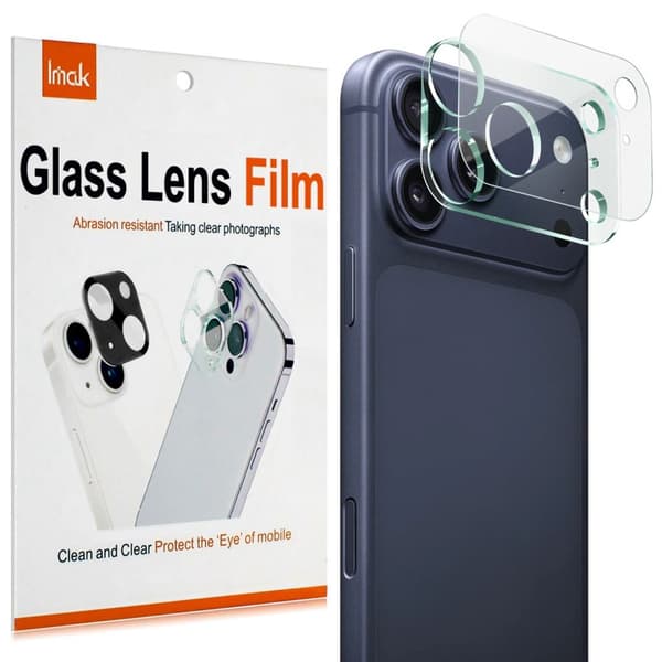IMAK iPhone 18 Pro Lens Protector Tempered Glass with Acrylic Cover - Transparent