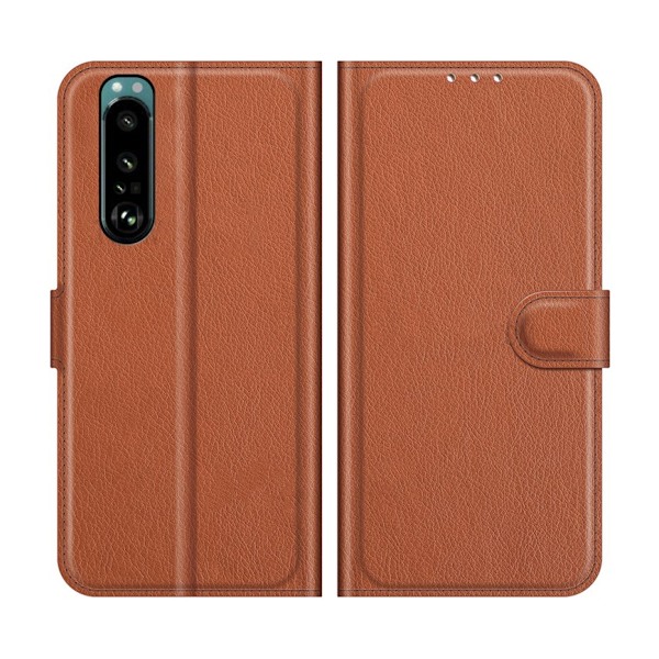 Sony Xperia 1 IV Plånboksfodral med Stativ - Brun
