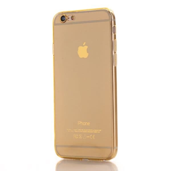 iPhone 6 /6s Silikonskal Transparant - Guld Svart