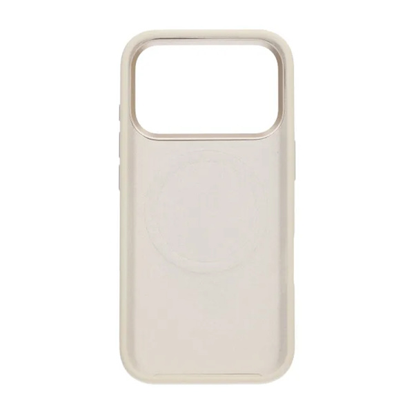 Mobilskal Silikon med Kamera Metallram för iPhone 17 Pro - Vit